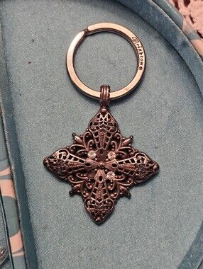 Brighton Silver Filigree Cross Key & Card Holder Charm